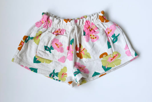 Zara White & Bright Floral Shorts (2 Years)