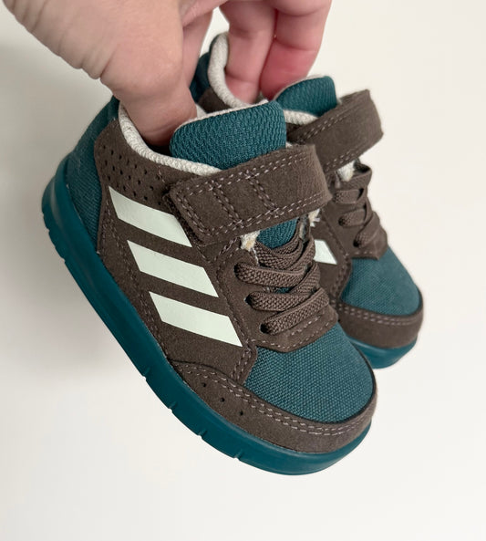 Adidas Dark Turquoise & Brown Stretch Lace & Velcro Sneakers (5)
