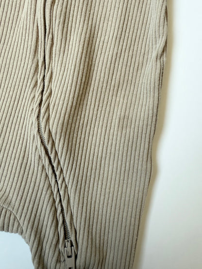 Old Navy Tan Ribbed Sleeper (Newborn)