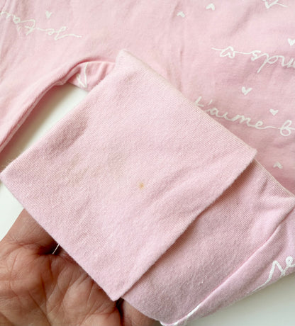 Bonds Cozysuit Pink Snap Sleeper Romper (3-6 Months)
