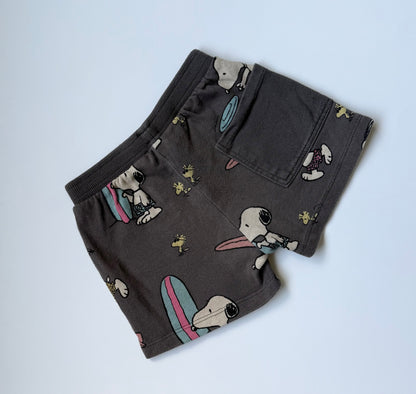 Zara x Peanuts Dark Grey Surfing Snoopy Shorts (2-3 Years)
