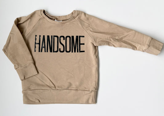 Posh & Cozy Tan “Handsome” Pullover (6-12 Months)