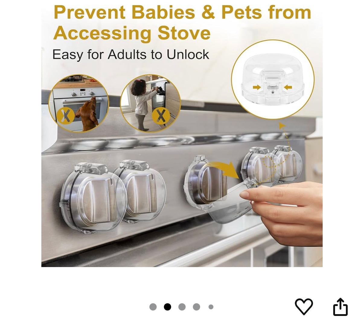 Gas Stove Child Proof Knob Protectors