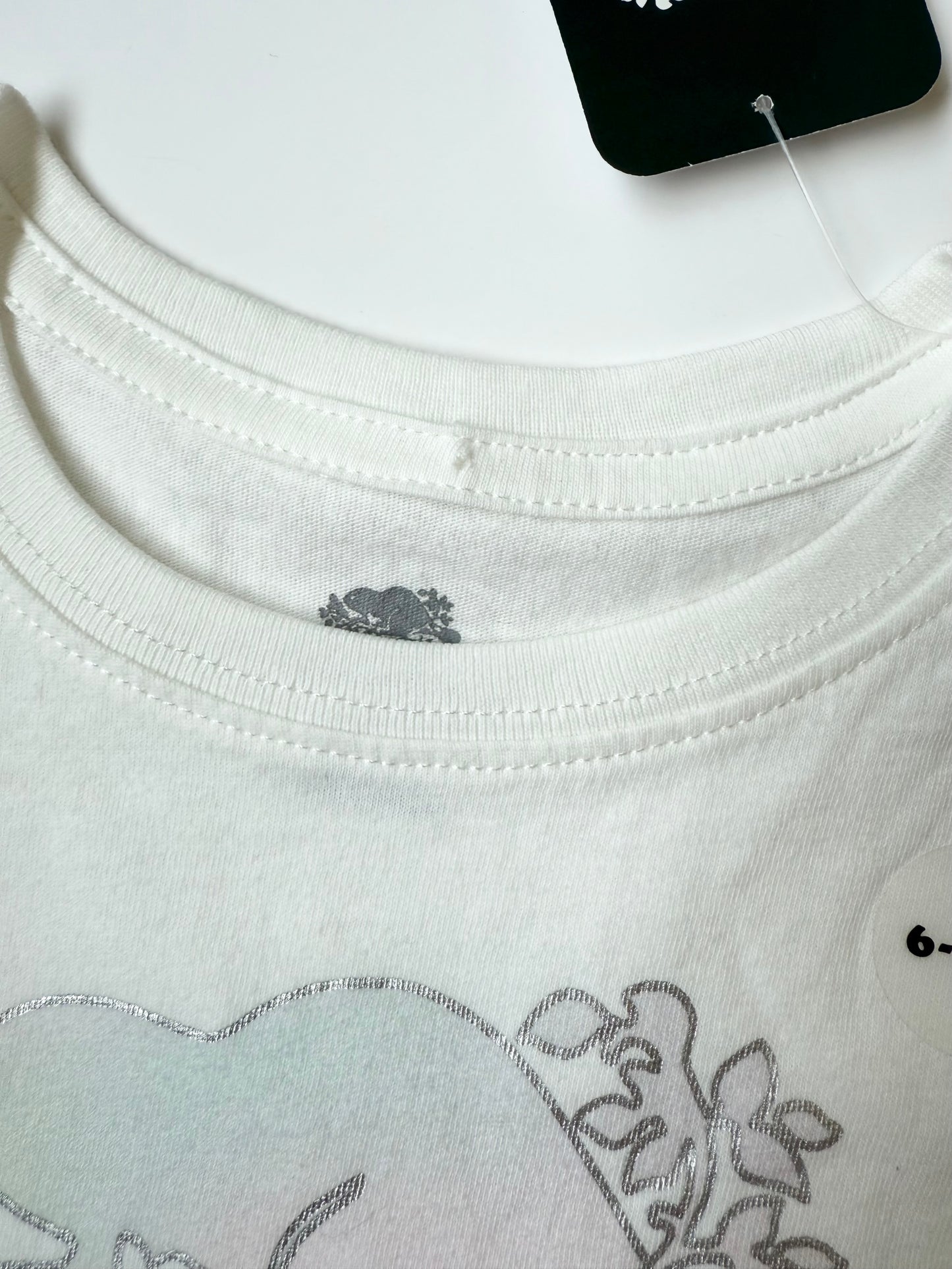 Roots Baby White & Light Pastels Beaver T-Shirt - New (6-12 Months)