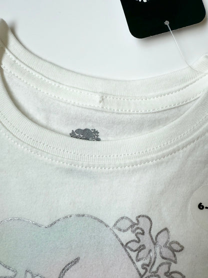 Roots Baby White & Light Pastels Beaver T-Shirt - New (6-12 Months)