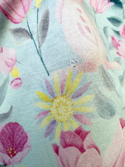 Birdie Bean Blue & Pink Bunnies Short Sleeve Dress (4T)
