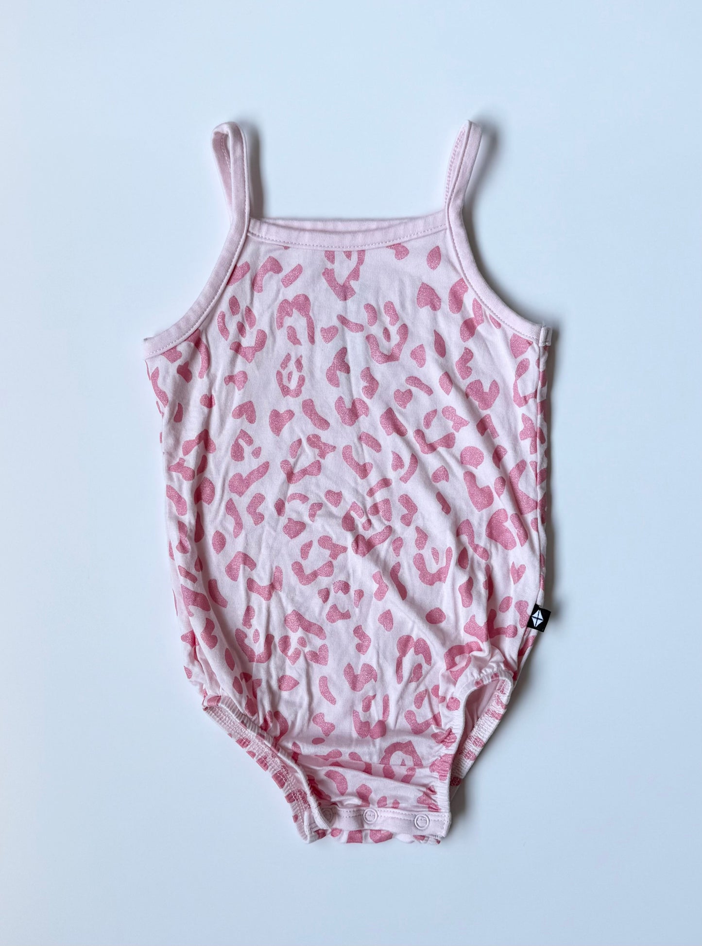 Kyte Sakura Leopard Spaghetti Strap Leotard (6-12 Months)