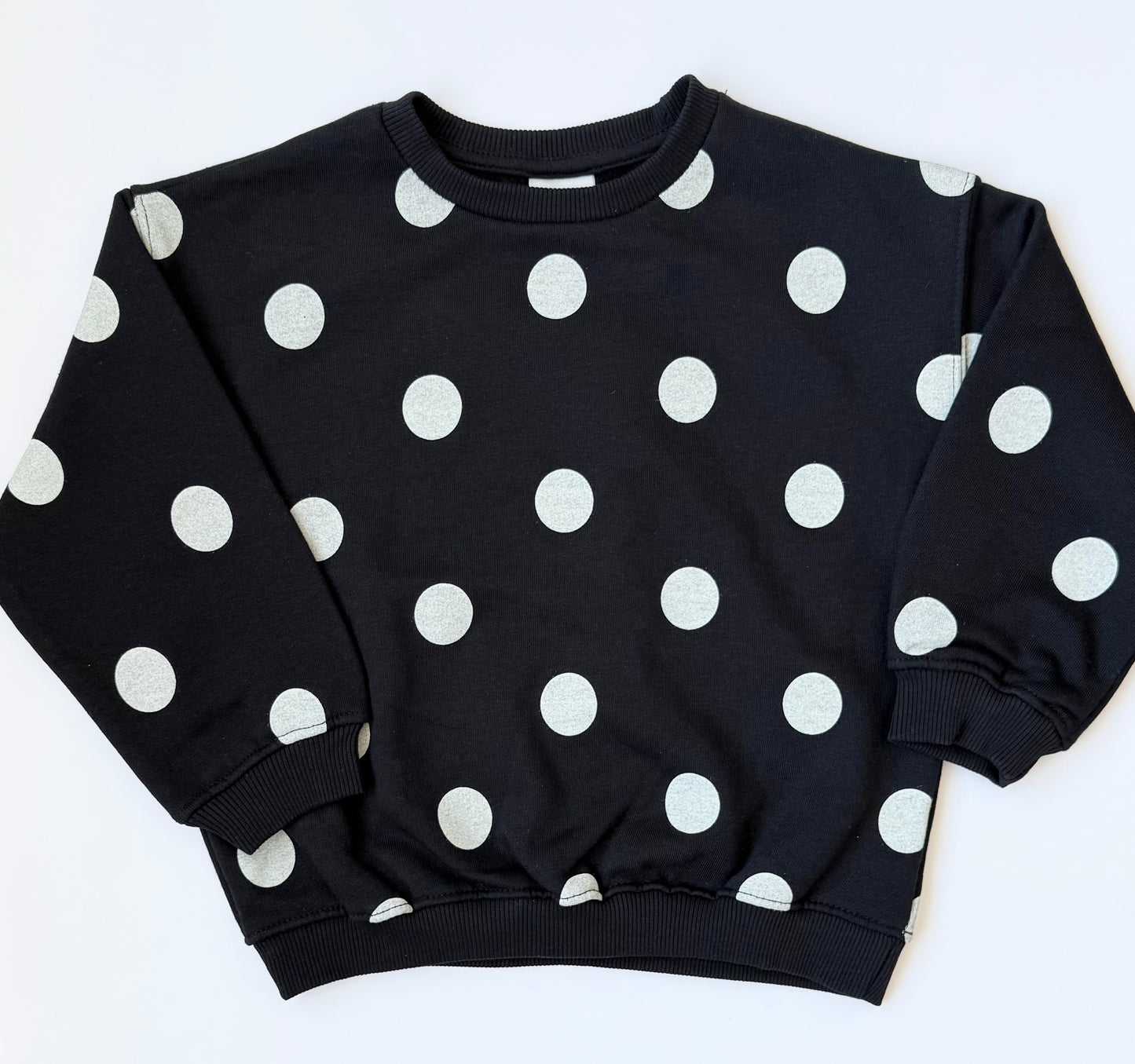 Zara Black & White Polkadot Sweater & Ribbed Leggings Set (4T)