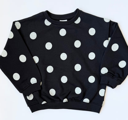 Zara Black & White Polkadot Sweater & Ribbed Leggings Set (4T)