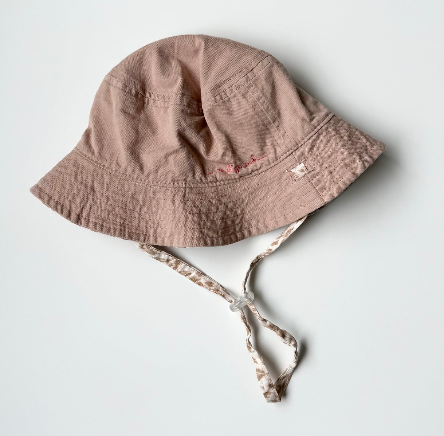 Millymook Dusty Rose & Cheetah Jean Reversible Sun Hat (0-12 Months)