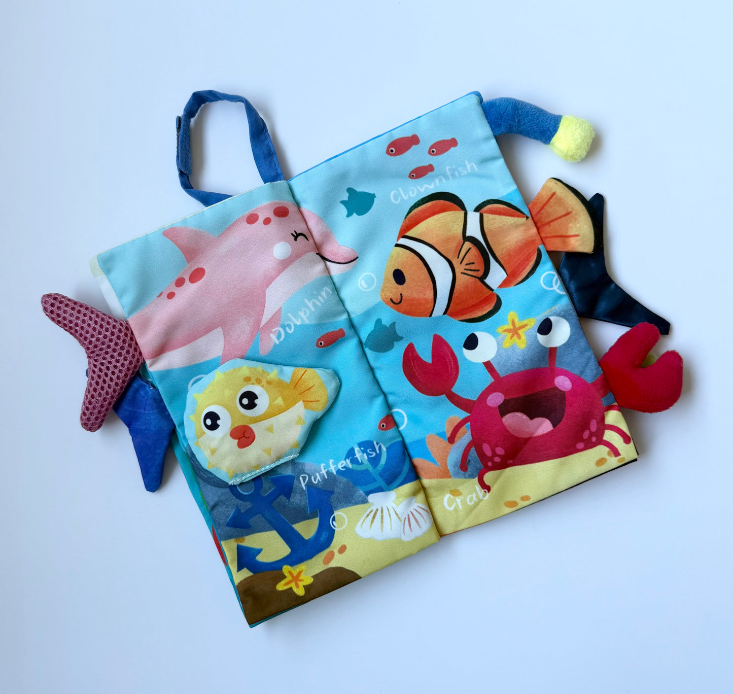 Hahaland Marine Animals Fabric Crinkle Book