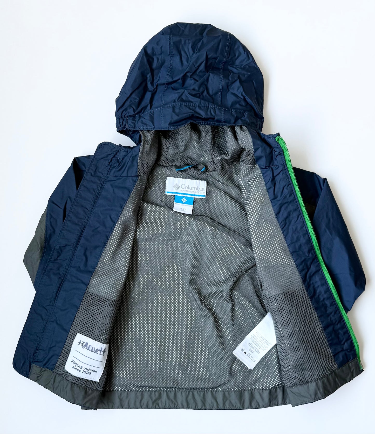 Columbia Navy & Grey Wind Breaker Jacket (18-24 Months)