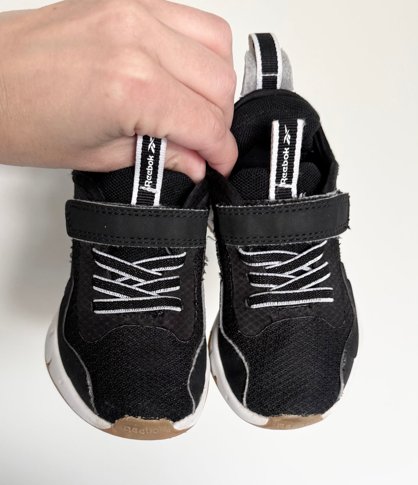 Reebok Black Stretch Lace & Velcro Sneakers (7)