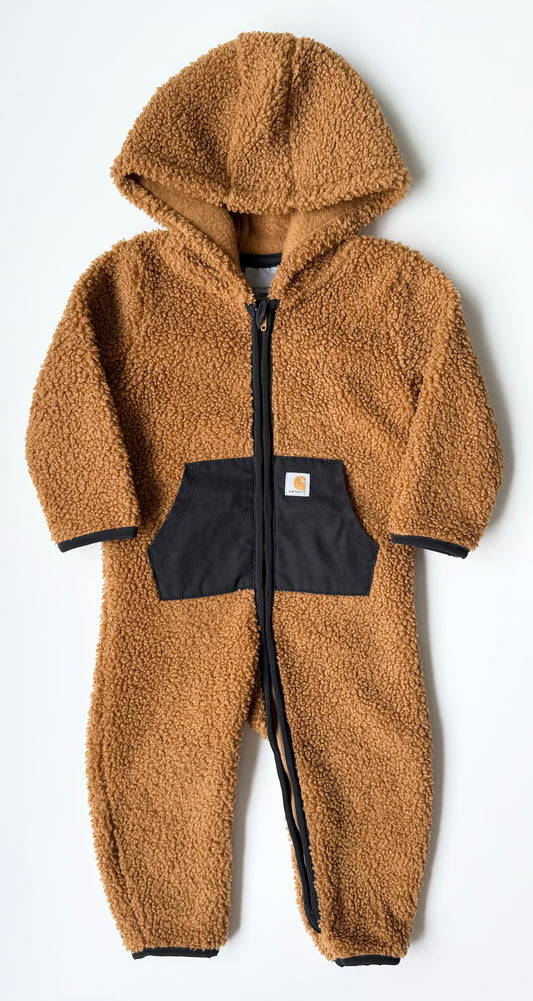 Carhartt Brown Sherpa Bunting Suit (12 Months)