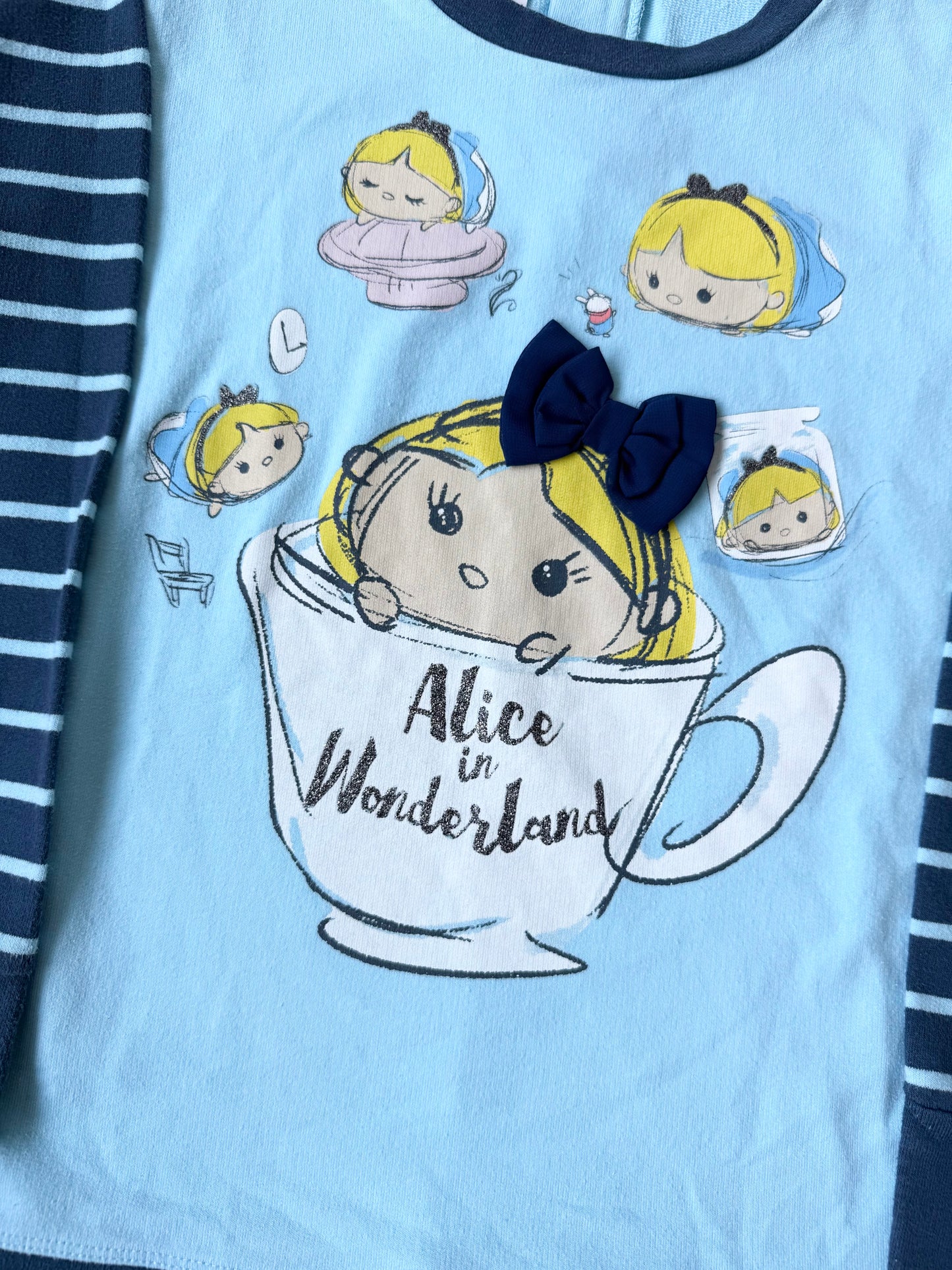 Disney Store Blue Striped Alice in Wonderland Sweater (12-14 Years)