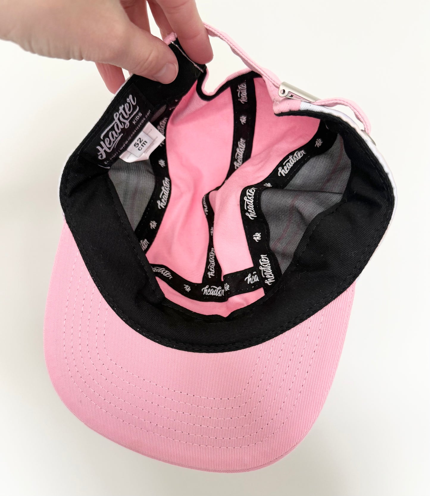 Headster Pink Striped Relaxed SnapBack Hat (52CM)