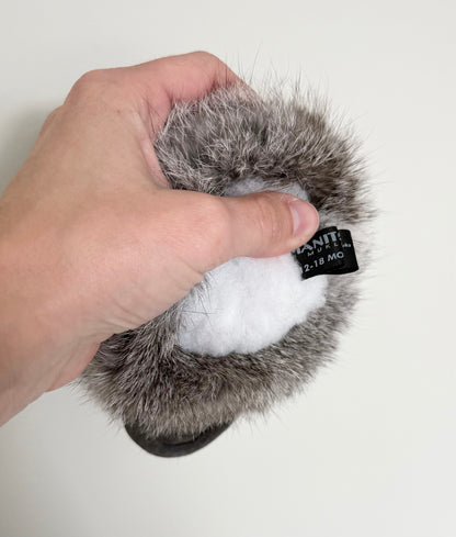 Manitobah Mukluks Grey Beaded Fur Trim Moccasin Slippers (4)