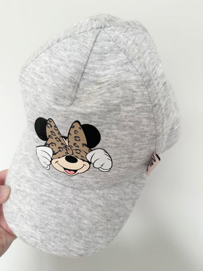H&M Disney Heather Grey Minnie Mouse Cheetah Bow Ball Cap (12-24 Months)