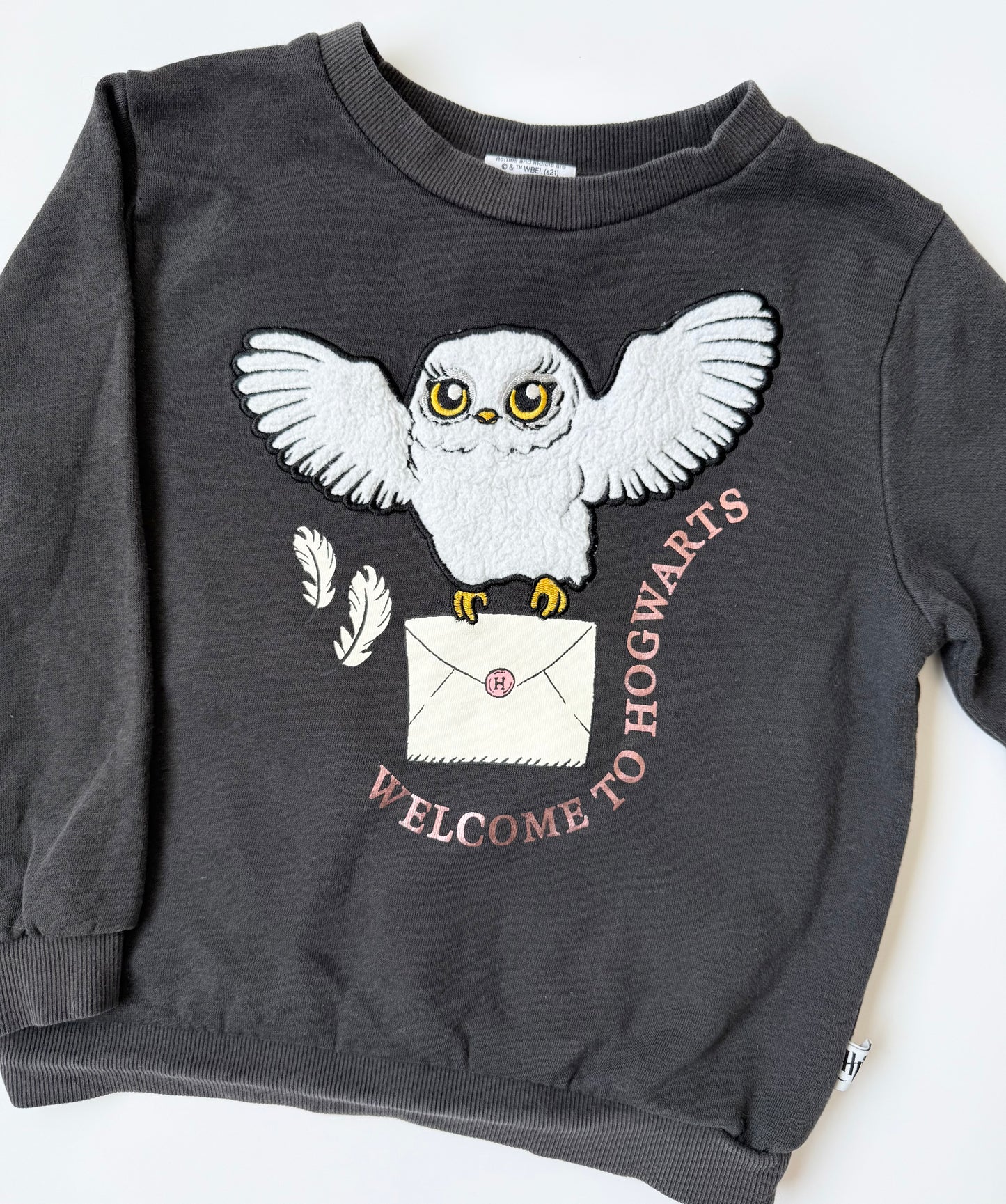 H&M x Harry Potter Grey “Welcome to Hogwarts” Owl Sweater (4-6 Years)