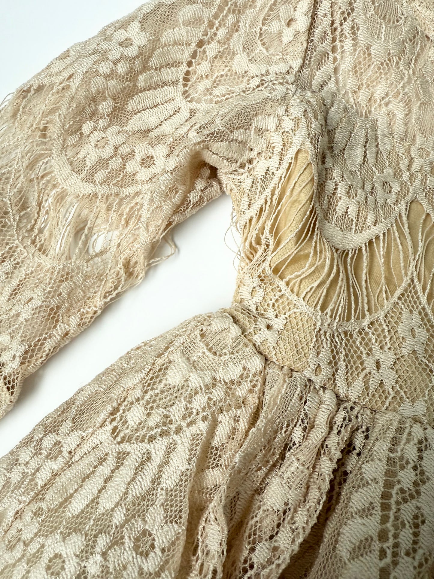 Trish Scully Heirloom Bella Rafaela Champagne Lace Dress (3T)