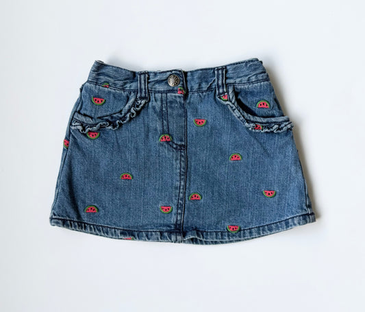 Crazy 8 Jean Watermelon Skort (2 Years)