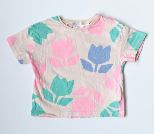 Zara Pink Tulips T-Shirt (2T)