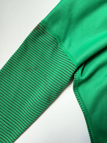 Patagonia Capilene Midweight Green & Brown Striped Long Sleeve Bodysuit & Pants Base Layer Set (2T)
