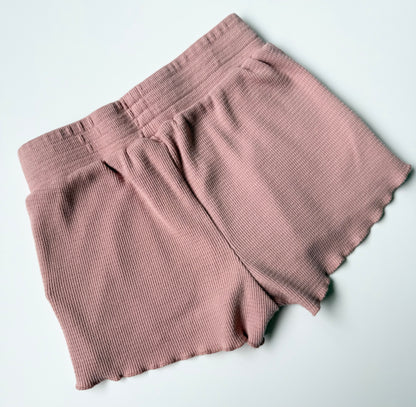 Deux Par Deux Pink Ribbed Shorts (3 Years)
