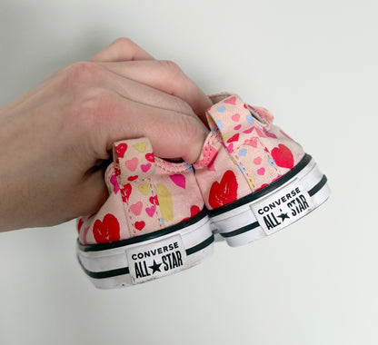 Converse Pink Hearts Velcro Sneakers (8)