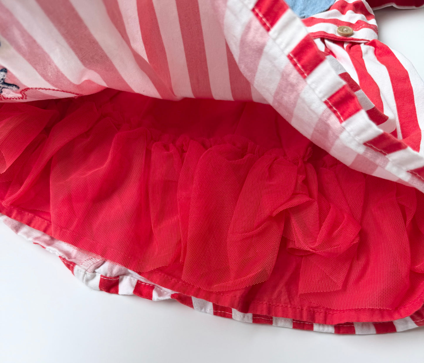 The Disney Store Red & White Stripped Minnie Mouse Dress (6-9 Months)