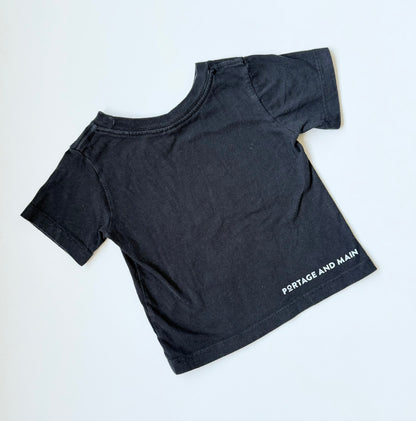 Portage & Main Black “Kickin’ It Pre Skool” T-Shirt (12-18 Months)