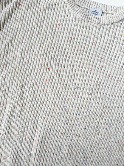 Orcas Lucille Beige & Confetti Dots Knit Sweater (4-5T)