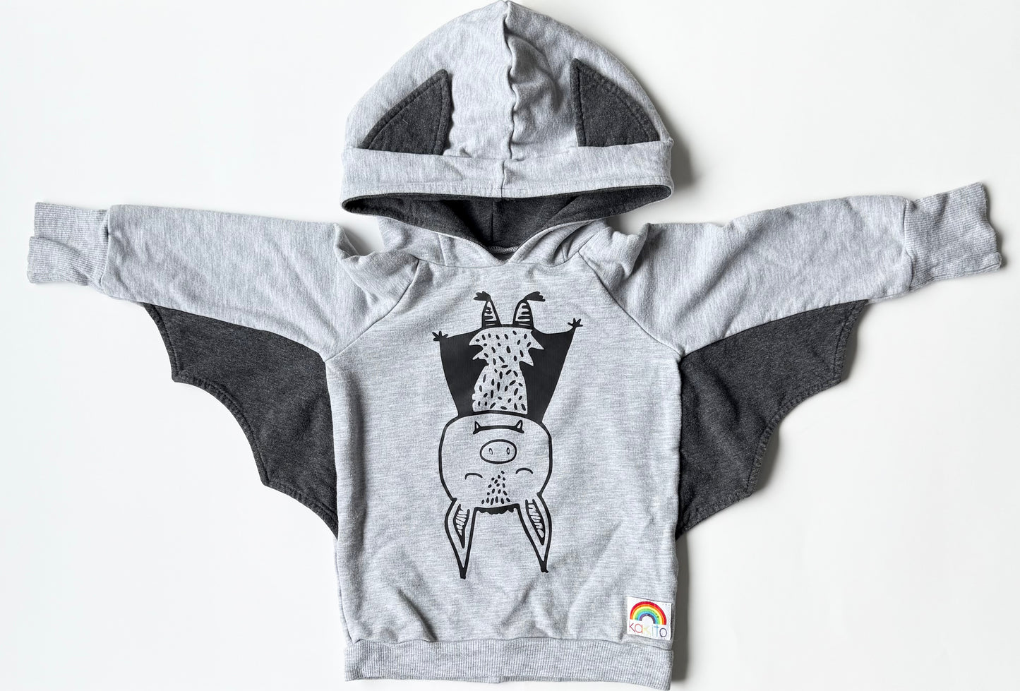 Kakito Grey Bat Sweater (2T)