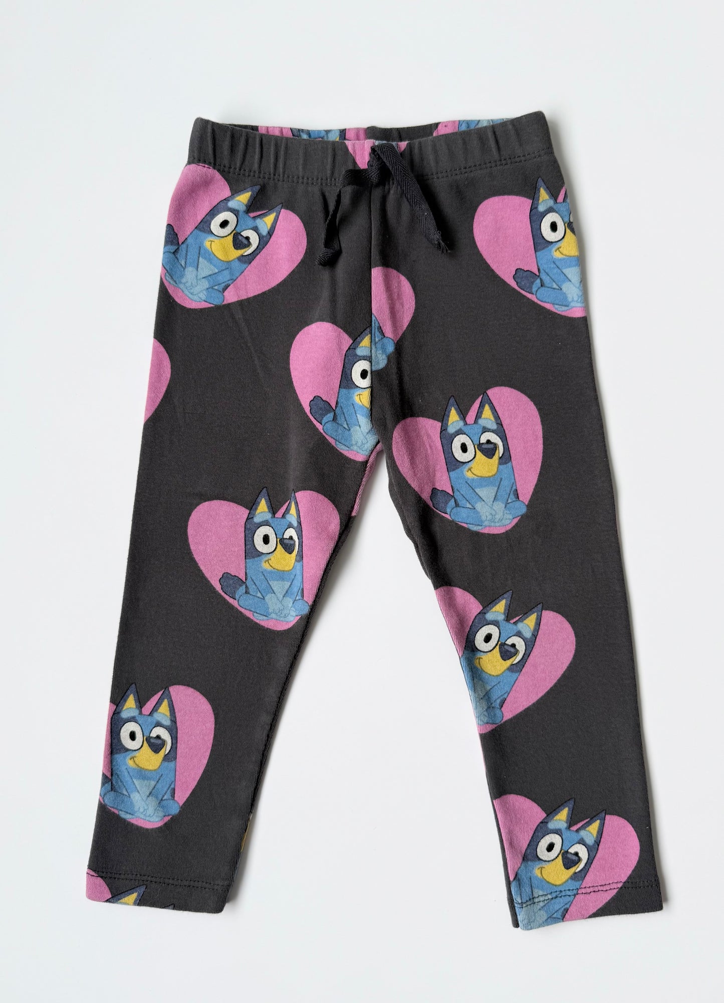 Zara x Bluey Grey Hearts Leggings (2T)