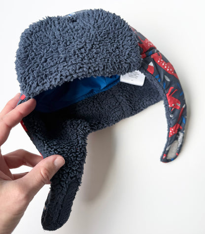 MEC Cocoon Trapper Hat - Navy Racoon & Fox Print (Small)