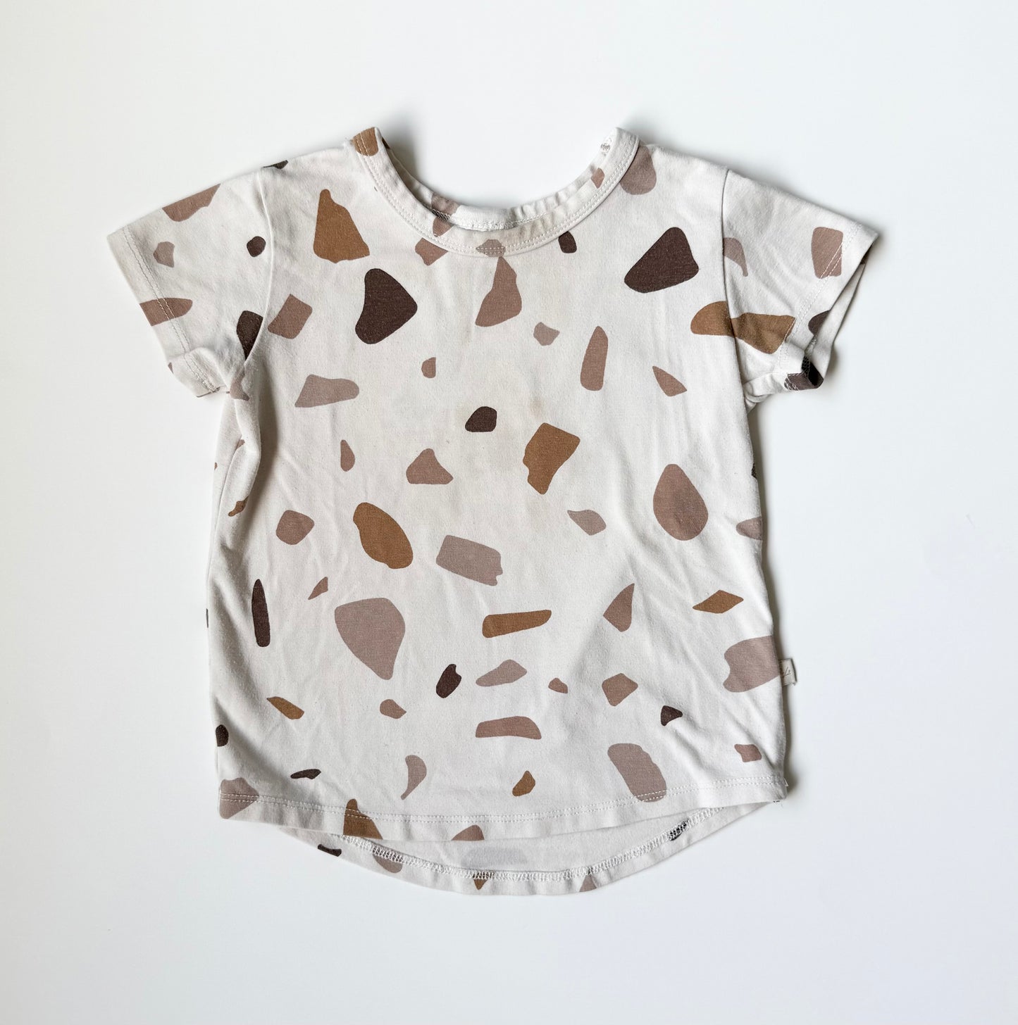 Jax & Lennon Brown Pebbled Basic T-Shirt (12-18 Months)