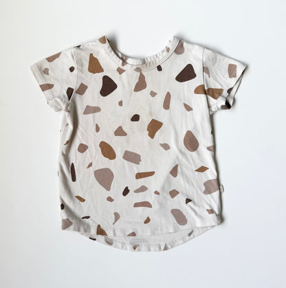Jax & Lennon Brown Pebbled Basic T-Shirt (12-18 Months)