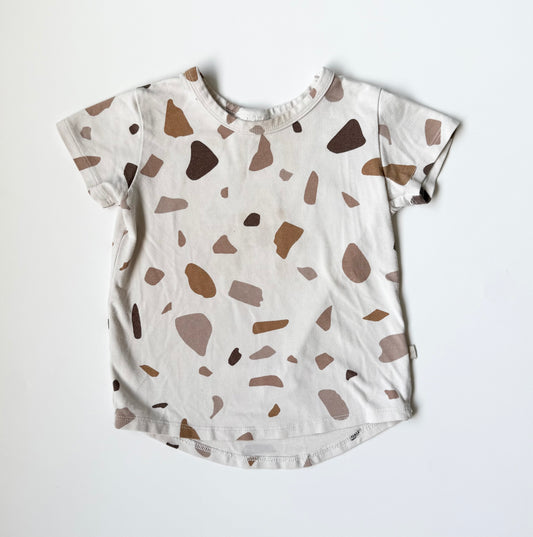 Jax & Lennon Brown Pebbled Basic T-Shirt (12-18 Months)