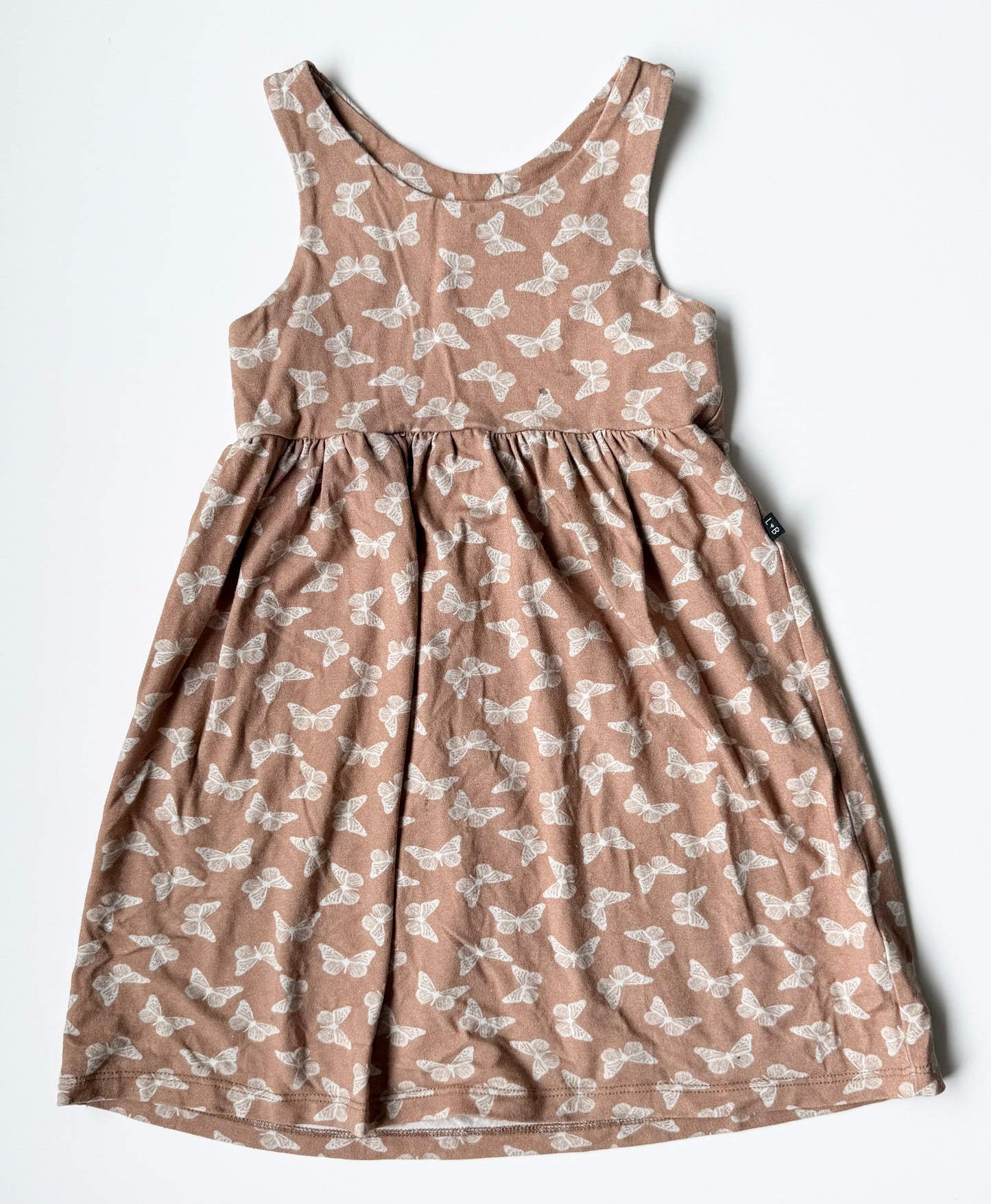 Lou & Bear Brown Butterfly Tank Dress (5/6 Years)