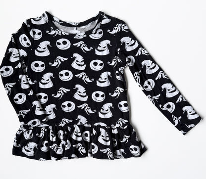 Posh Peanut x Disney The Nightmare Before Christmas Peplum Long Sleeve (3T-4T)
