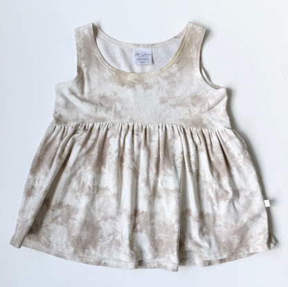 Jax & Lennon Beige Marbled Flowy Tank Top (3/4 Years)