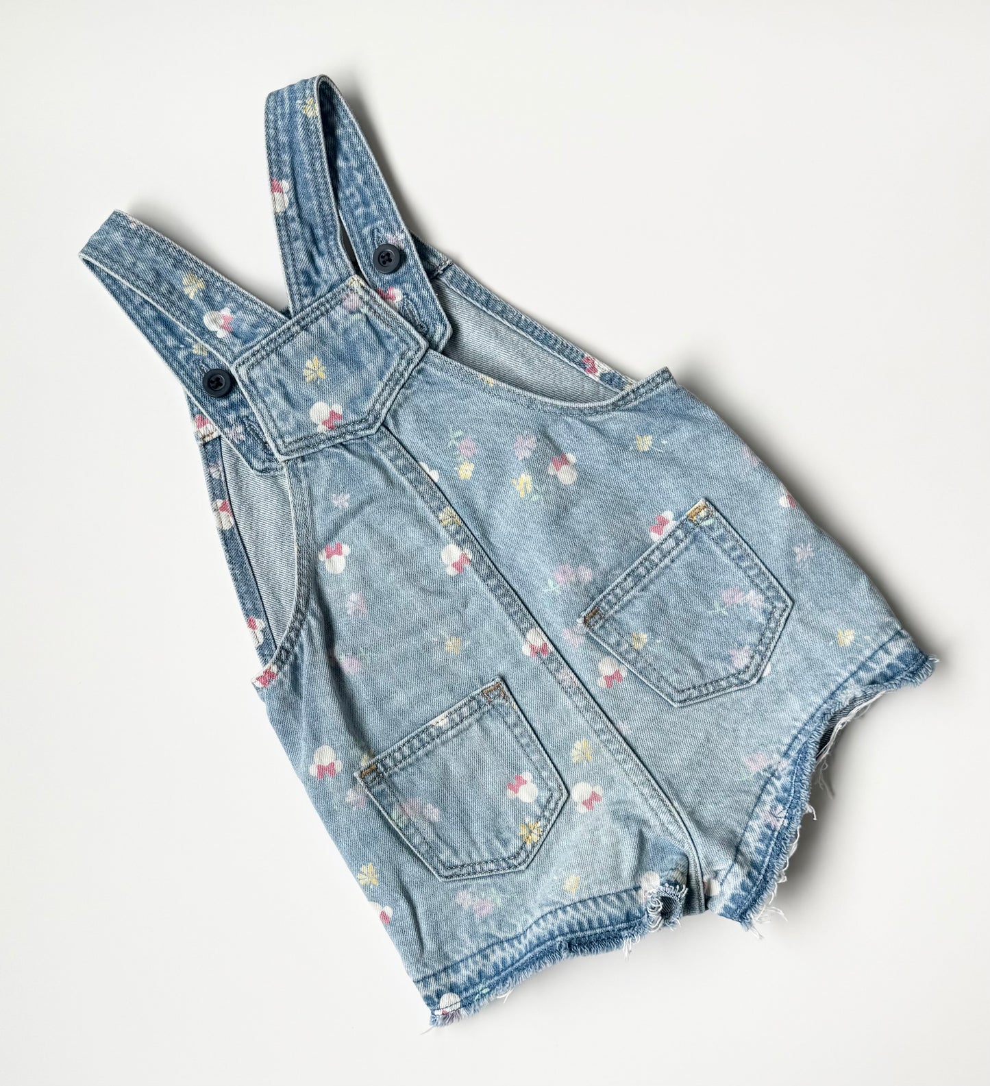 Baby Gap x Disney Minnie Mouse Jean Shorty Overalls (3 Years)