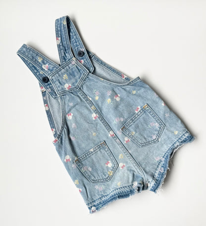 Baby Gap x Disney Minnie Mouse Jean Shorty Overalls (3 Years)