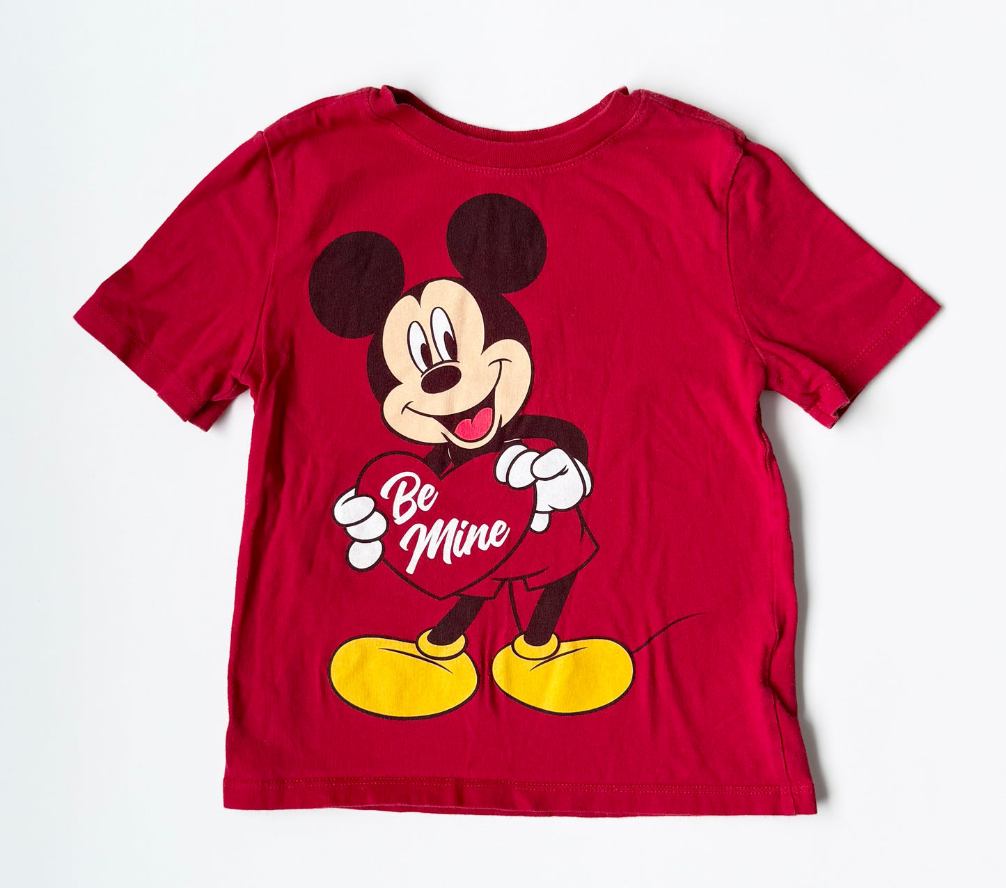 Old Navy x Disney Mickey Mouse “Be Mine” Red T-Shirt (4T)
