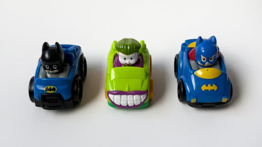 Fisher-Price Little People DC Super Friends Batman, Joker & Batgirl Wheelie Bundle