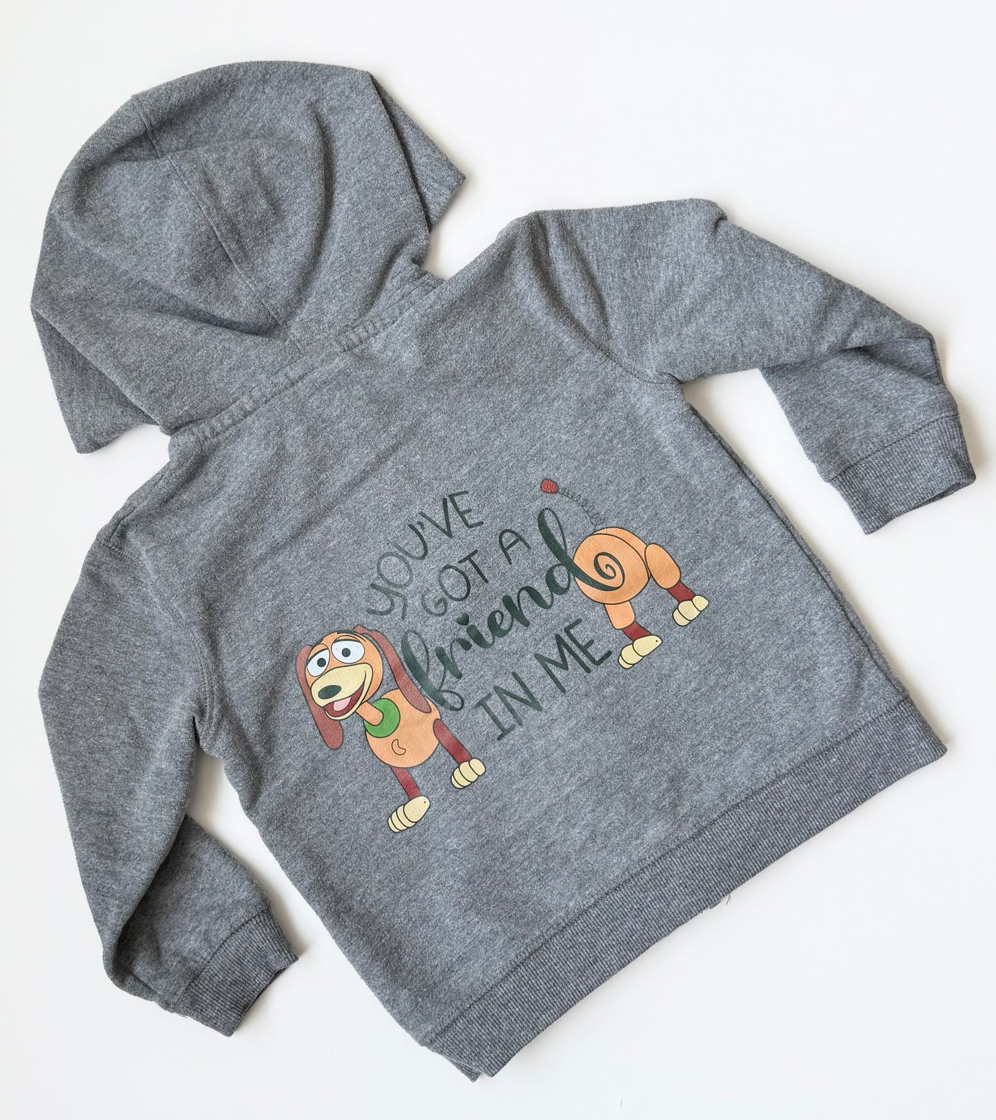 Circo x Disney Grey Toy Story Slinky “You’ve Got A Friend In Me” Zip Up Hoodie (3T)