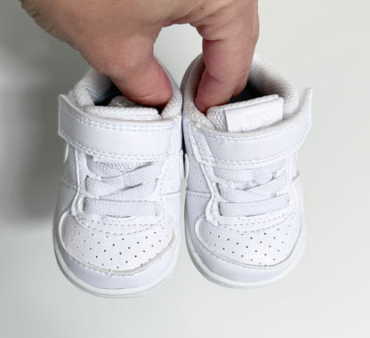 Nike Court Borough Low White Stretch Lace & Velcro Sneakers (2)