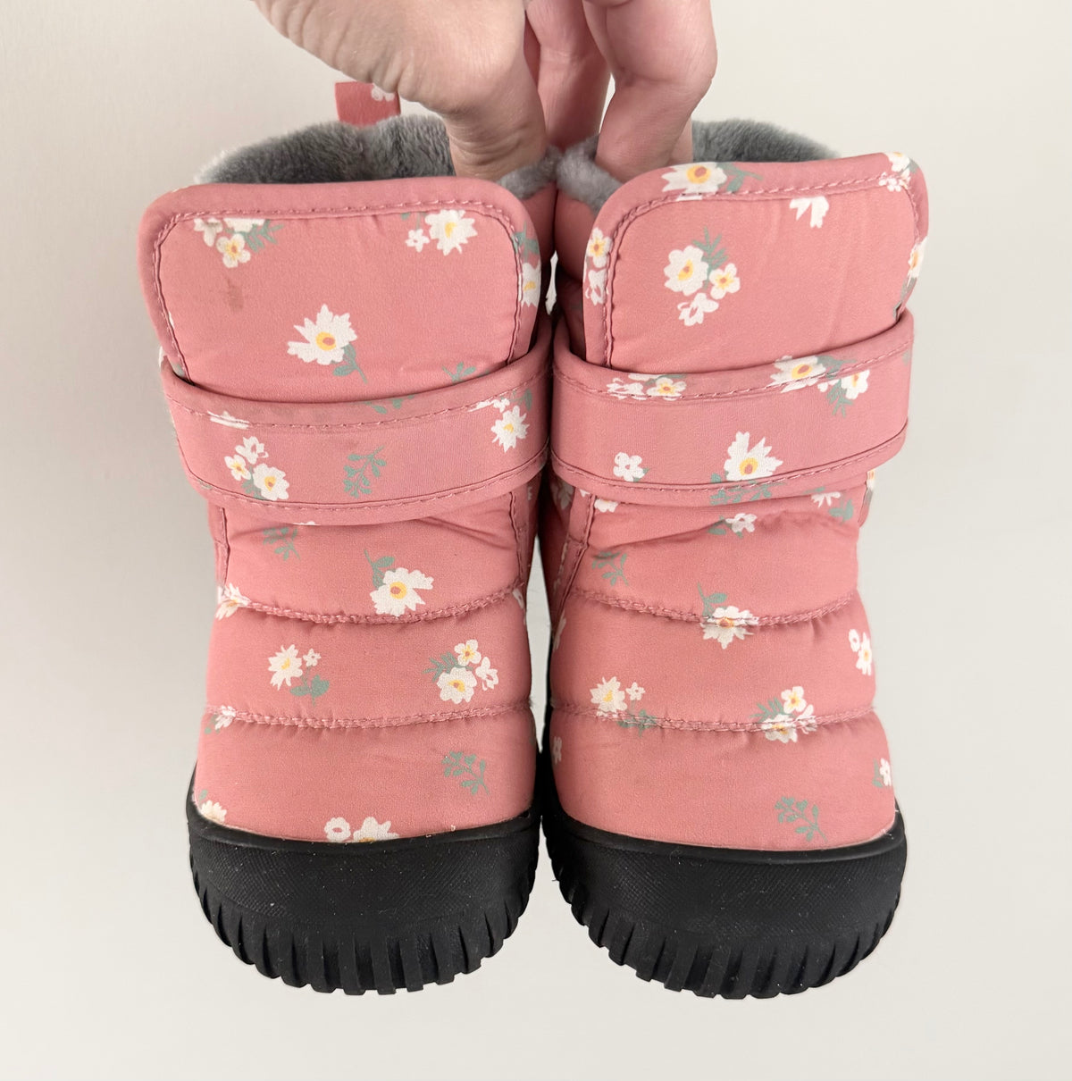 Jan & Jul Insulated Pink Floral Short Ankle Boots (10)
