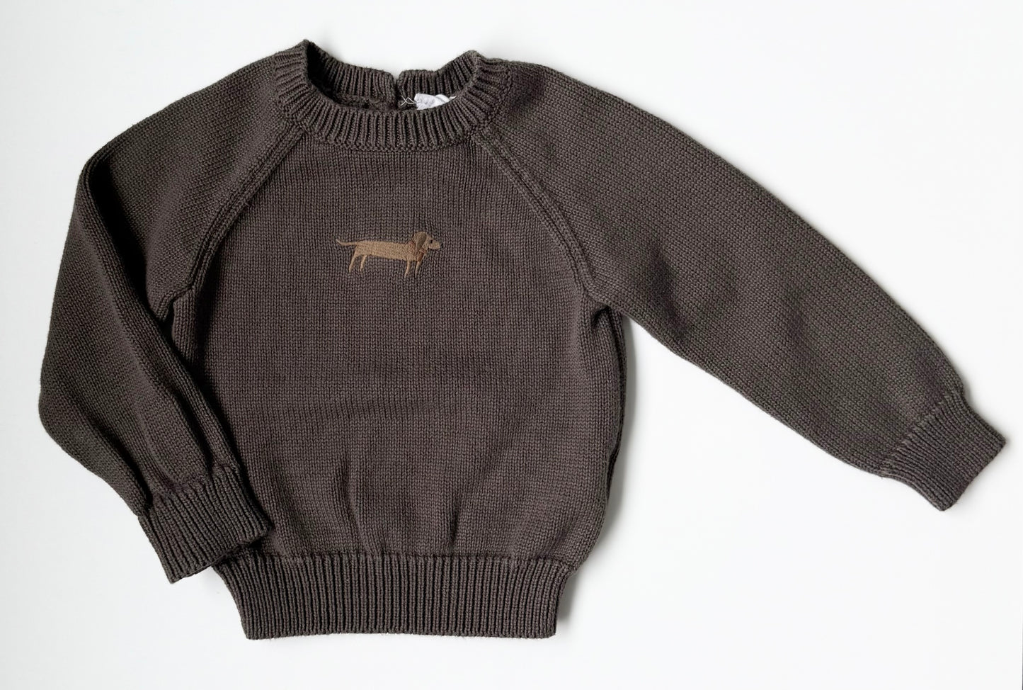 Jamie Kay Brown Dachshund Knit Sweater (6-12 Months)