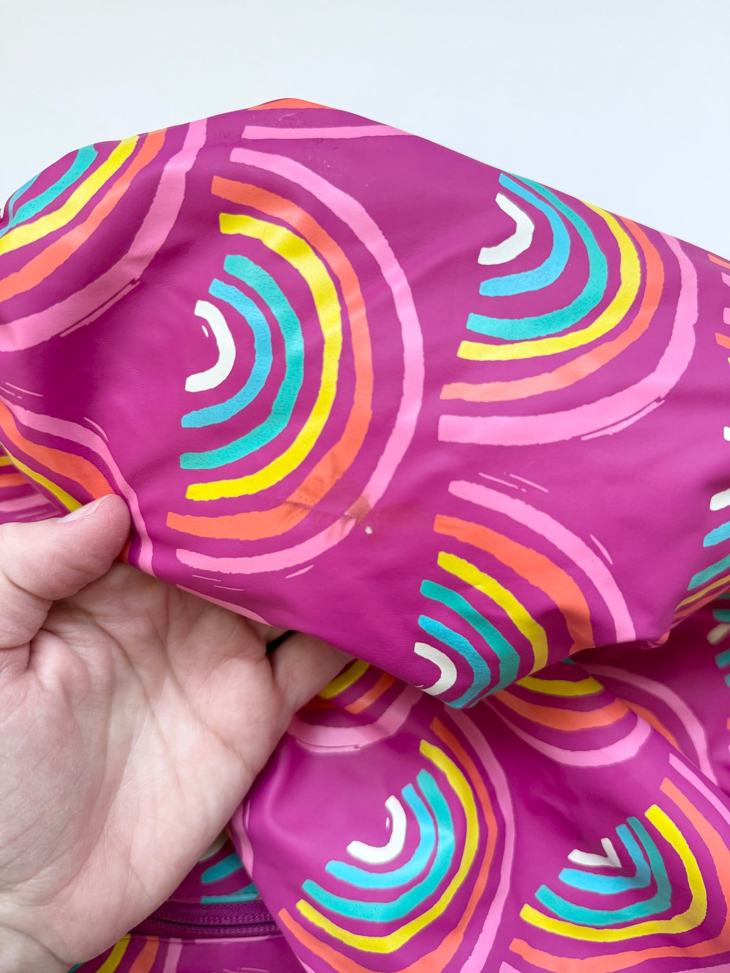 Hatley Pink Rainbows Sherpa Lined Rain Bundler (2T-3T)